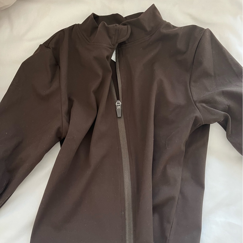 Dark brown workout jacket